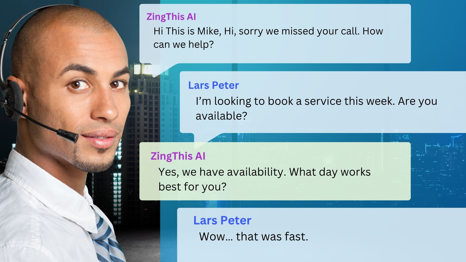 ZingThis AI SMS text-back service for home service businesses